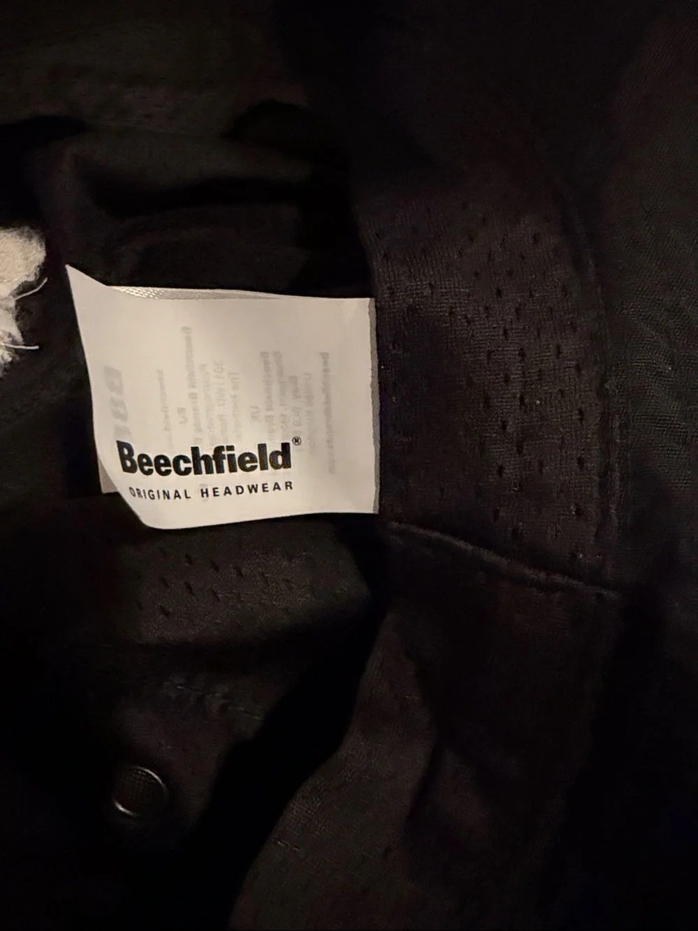 Black Bucket Hat with White Bee Logo